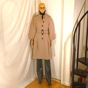 🔥 🔥 Stunning Burberry (Italy) Taupe Quilted Cover Jacket/Blazer/Coat